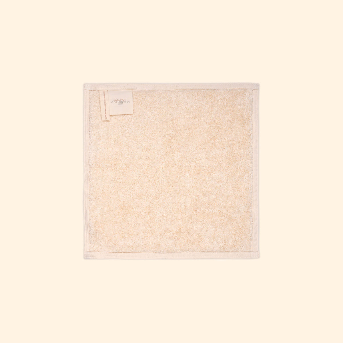 Plush & Bare Pure Cotton Face Cloth In Cream