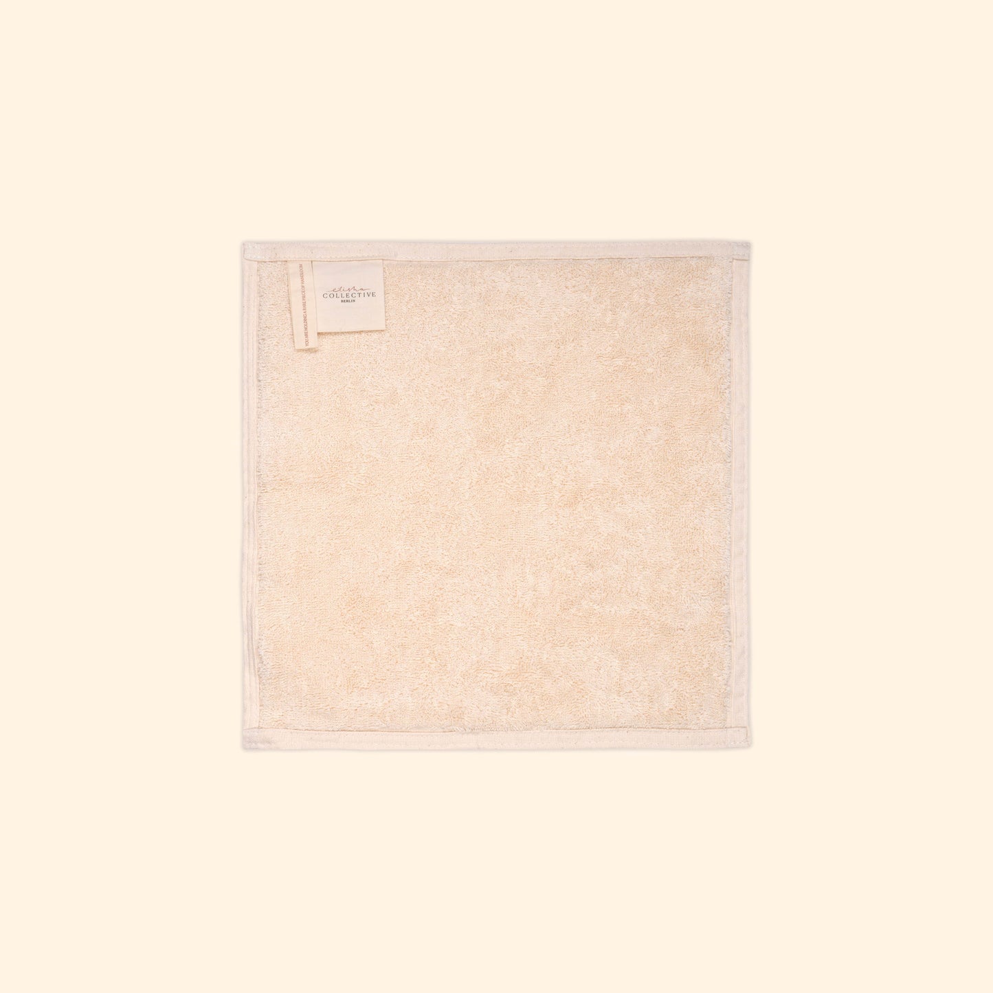 Plush & Bare Pure Cotton Face Cloth In Cream