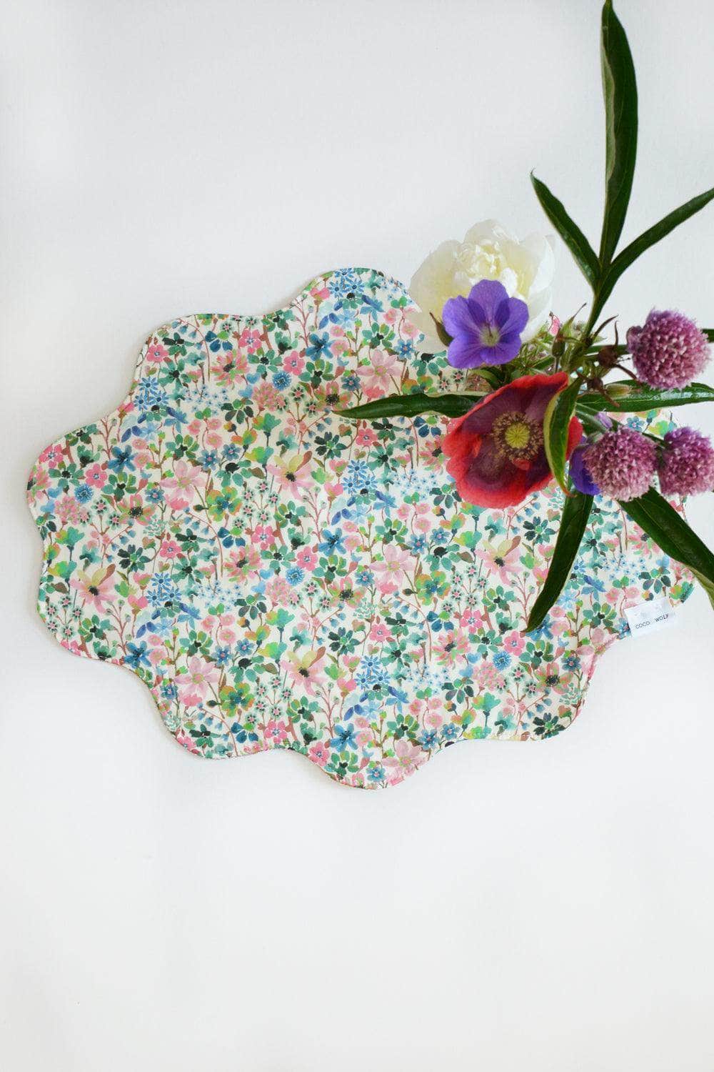 Reversible Wavy Placemat Made With Liberty Fabric Dreams Of Summer & Margaret Annie