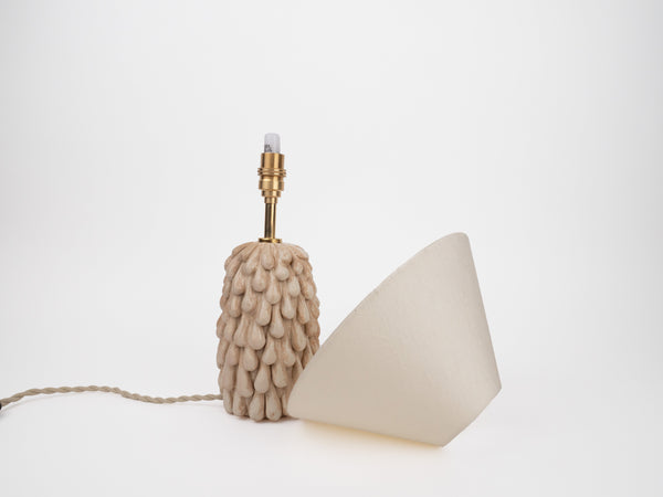 Tall 'Drip' Table Lamp - Satin Cream