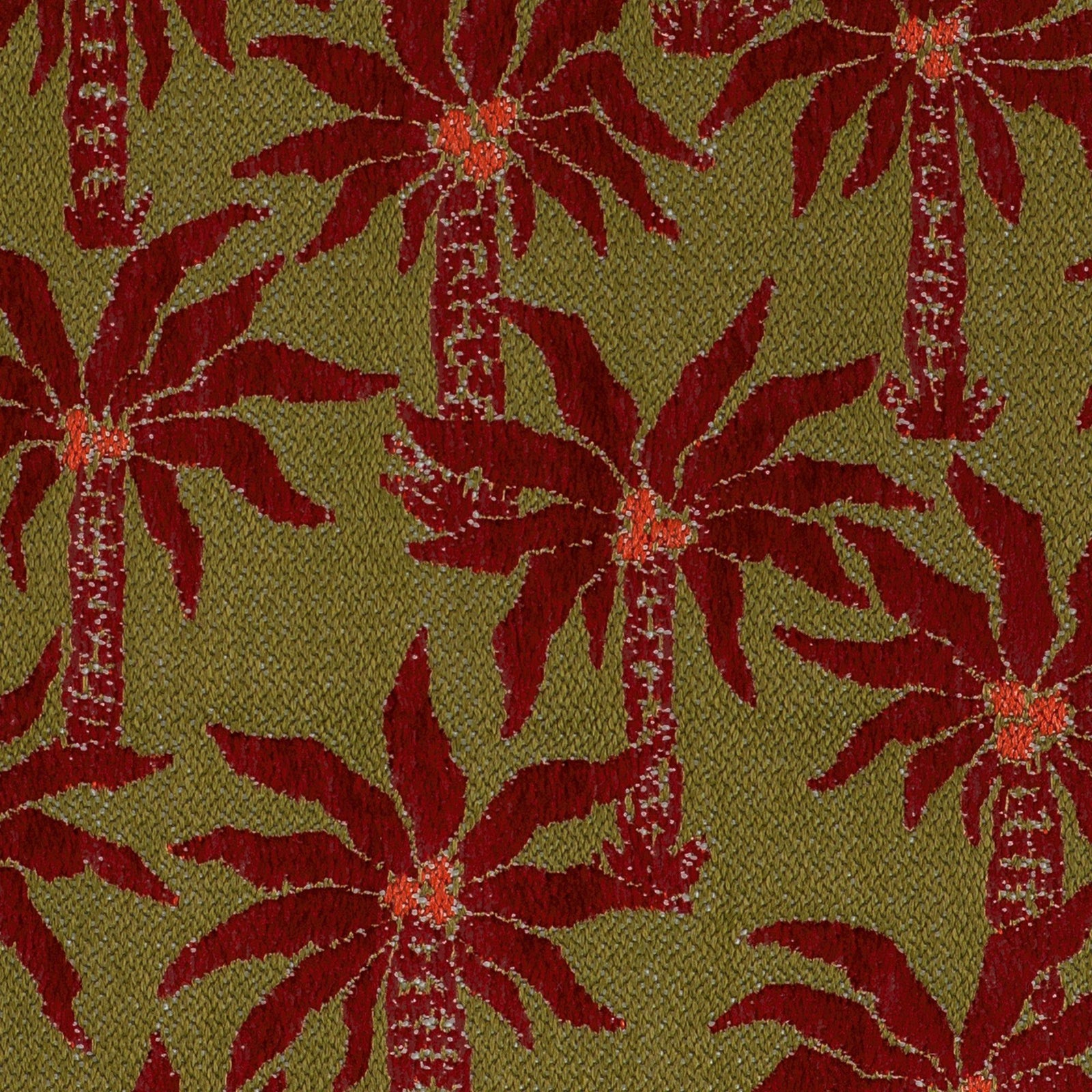 All-season Pouf Laura Olive & Bordeaux