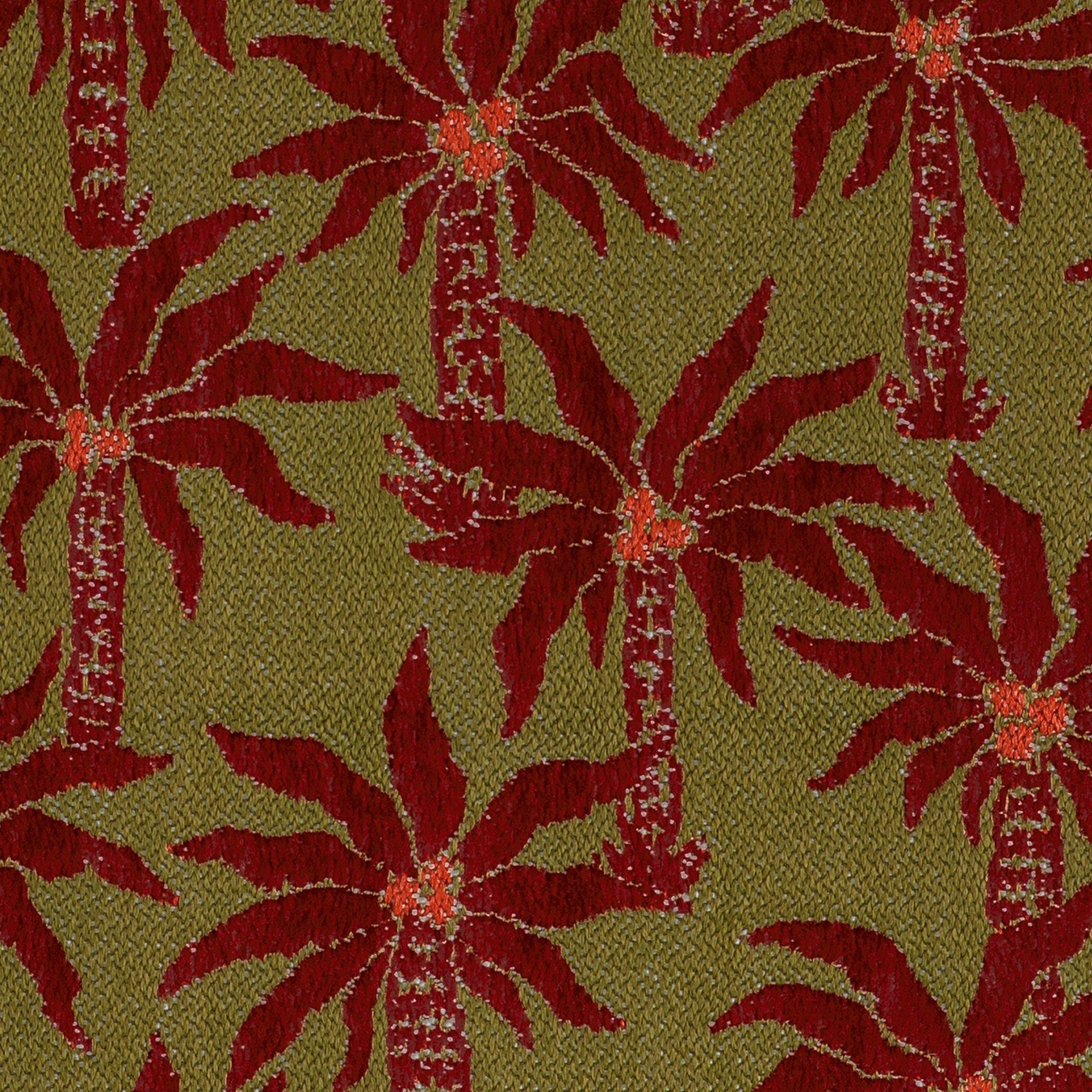 All-season Pouf Laura Olive & Bordeaux