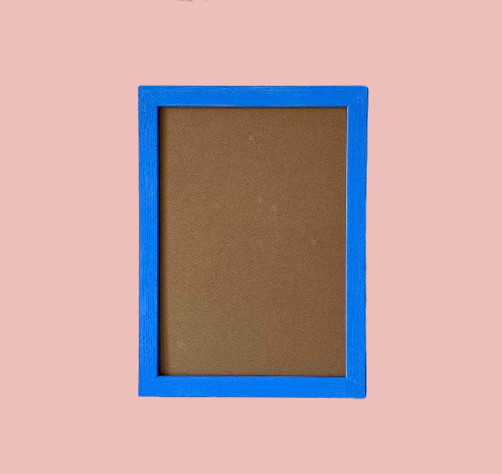 Painted Wood Picture Frame, Periwinkle