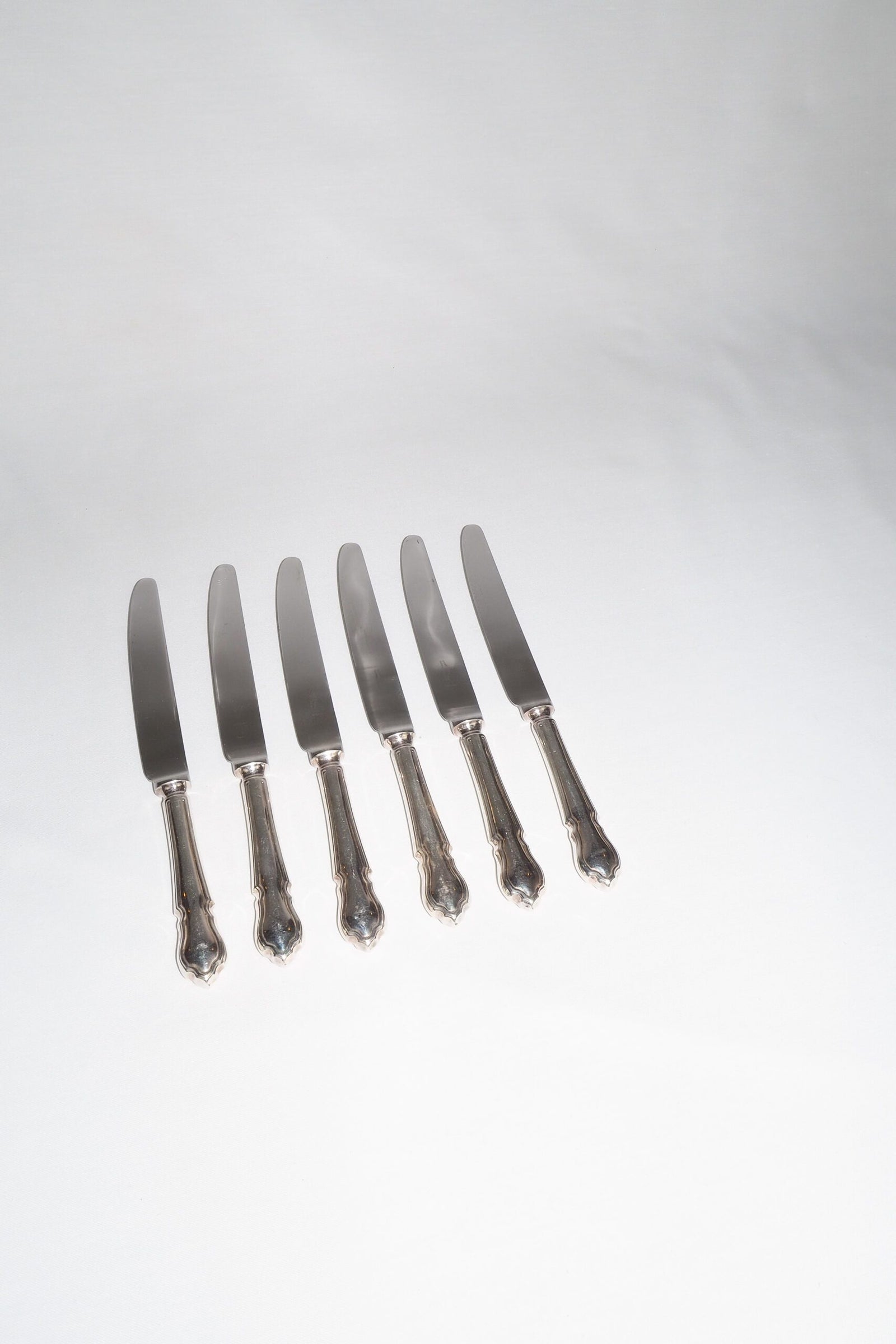 6 Vintage Silver Plate Knives