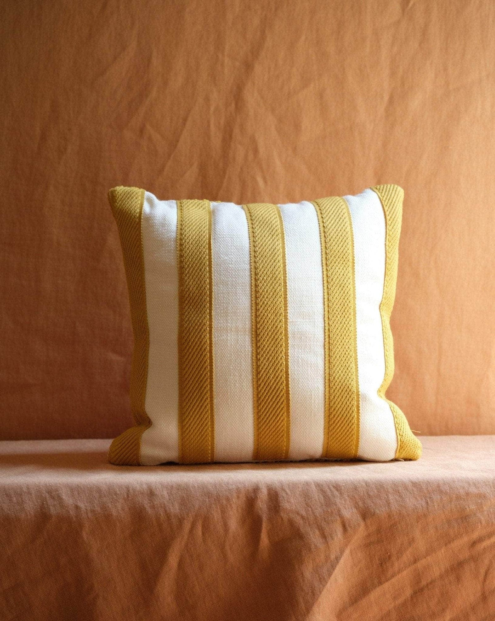 Striped Mustard Pillow