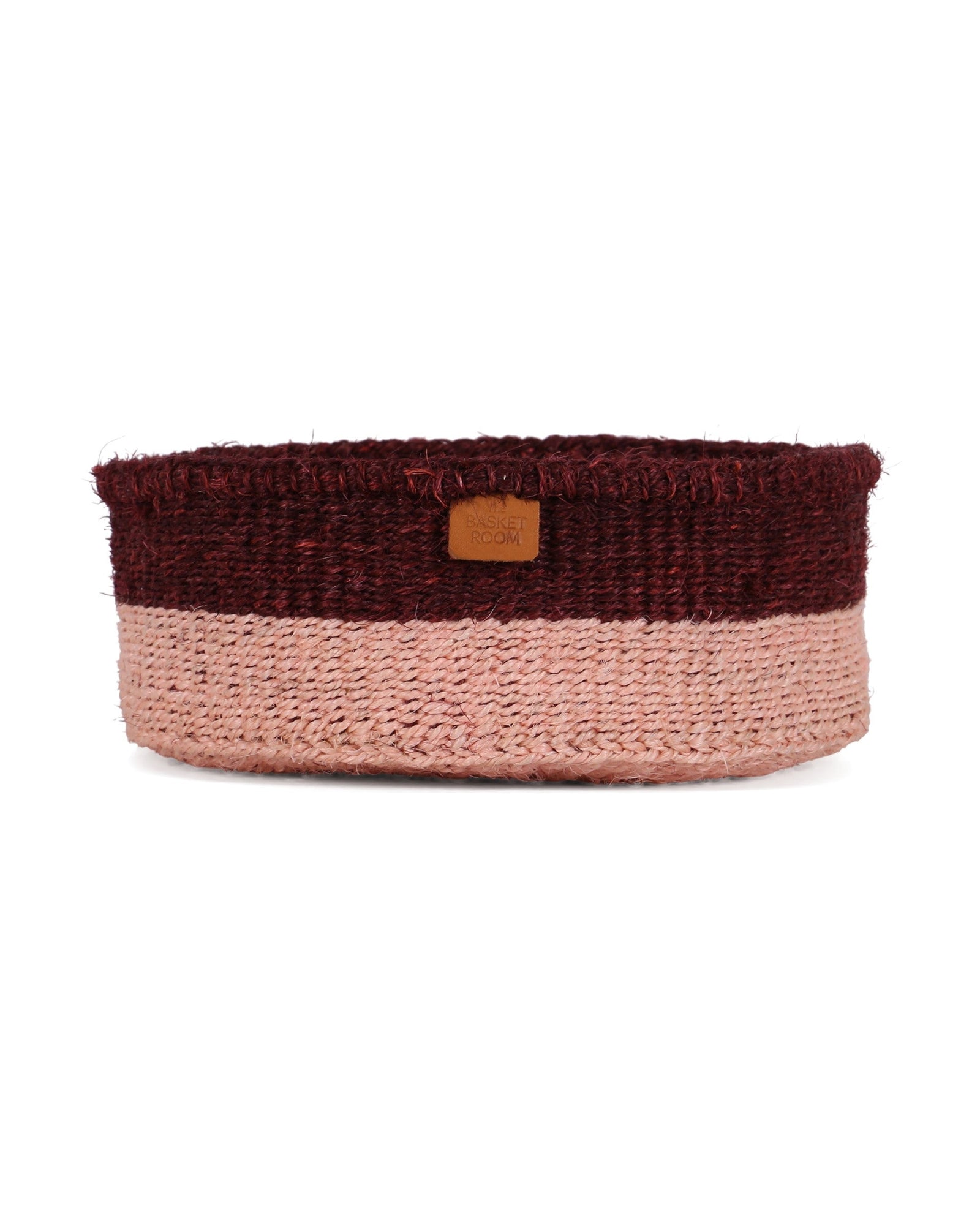 KOFIA: Burgundy and Dusty Pink Sisal Bread Basket