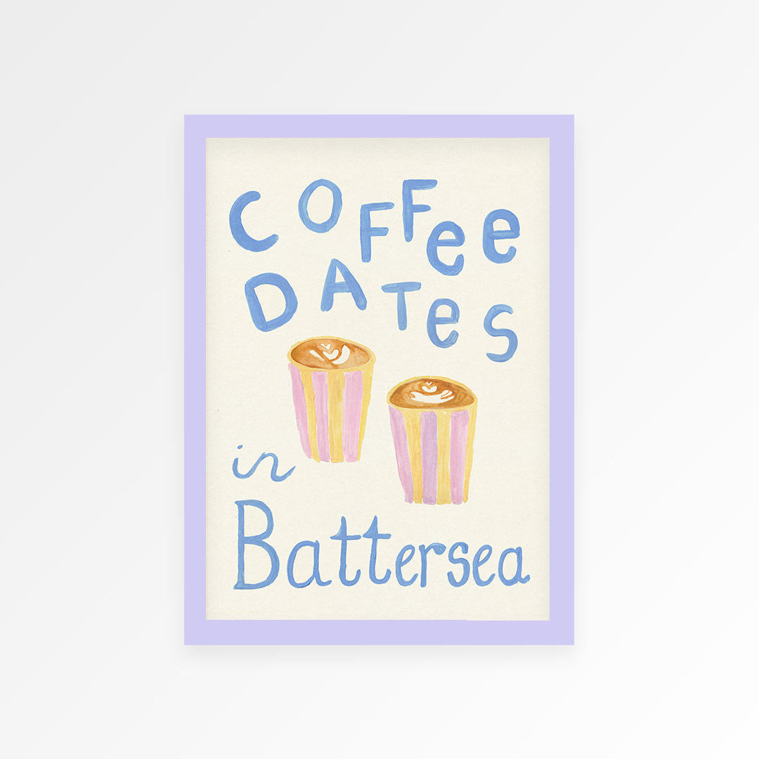 Coffee Dates Hand Painted Print - Personalise Me