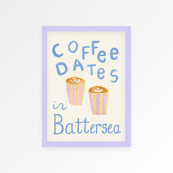 Coffee Dates Hand Painted Print - Personalise Me