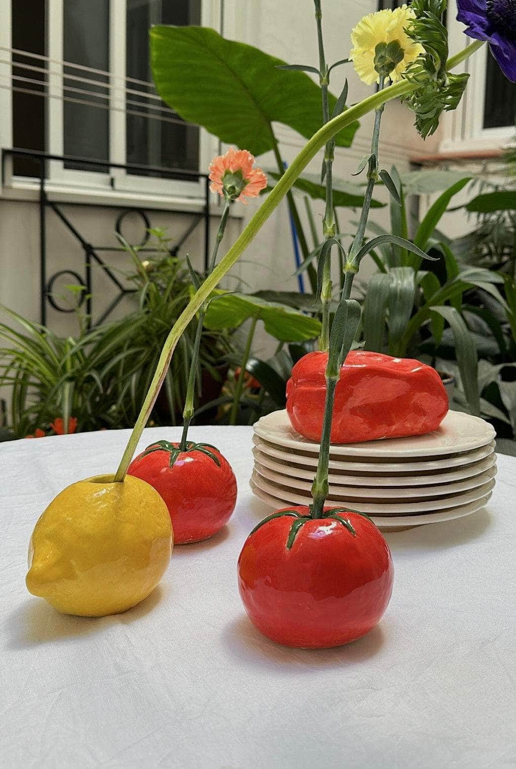 Ceramic Lemon Candle Holder