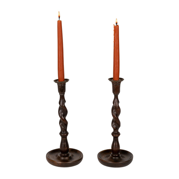 Tall Barley Twist Candlesticks