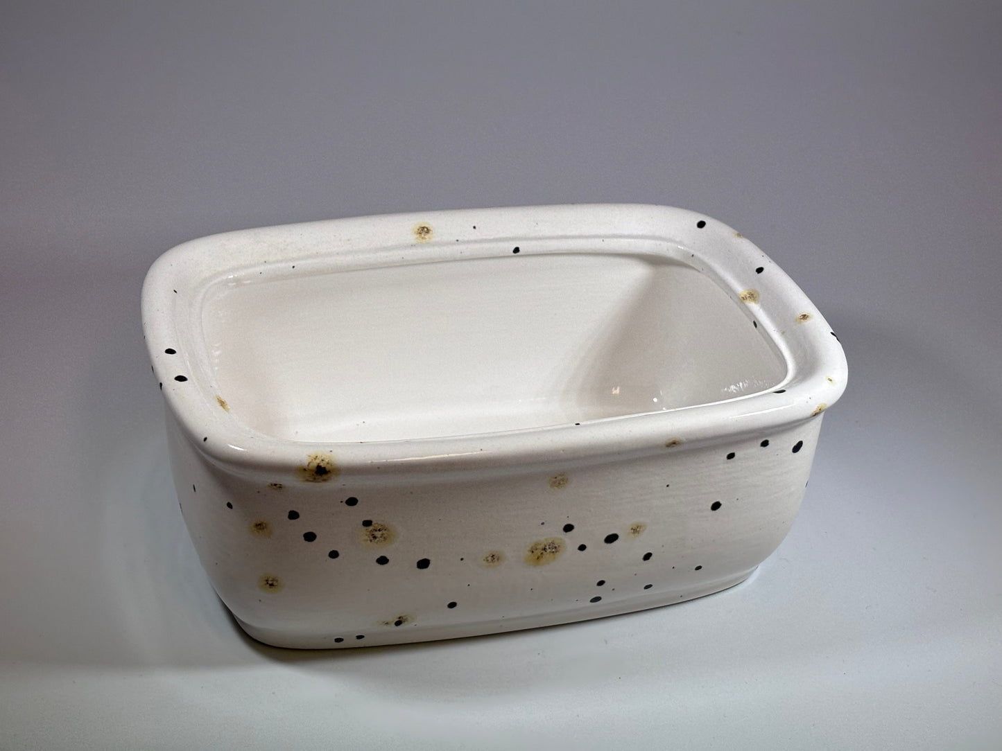 Butter Dish with Lid - Confetti Glaze