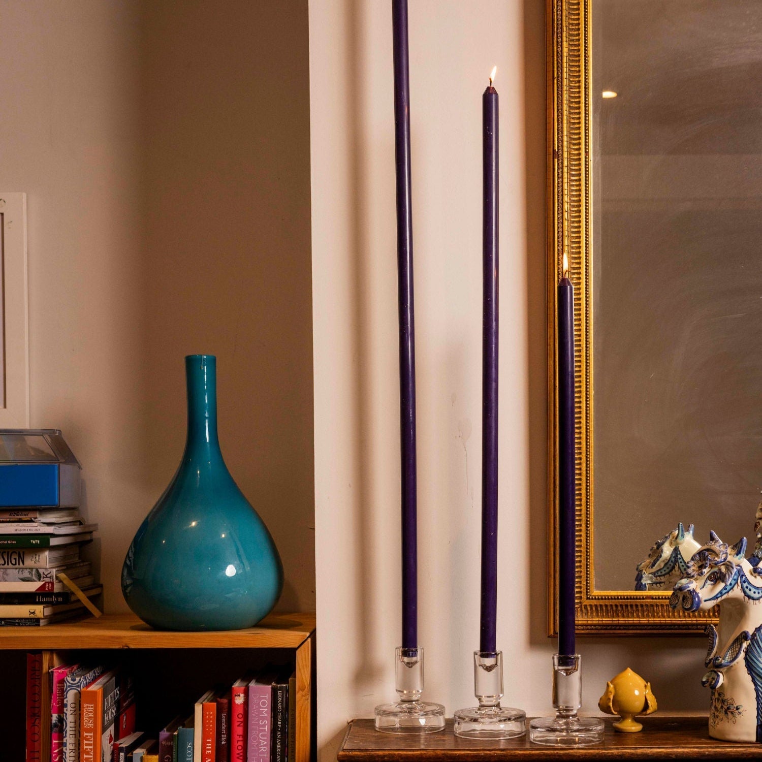 Midnight Tapered METRE Candle Pair