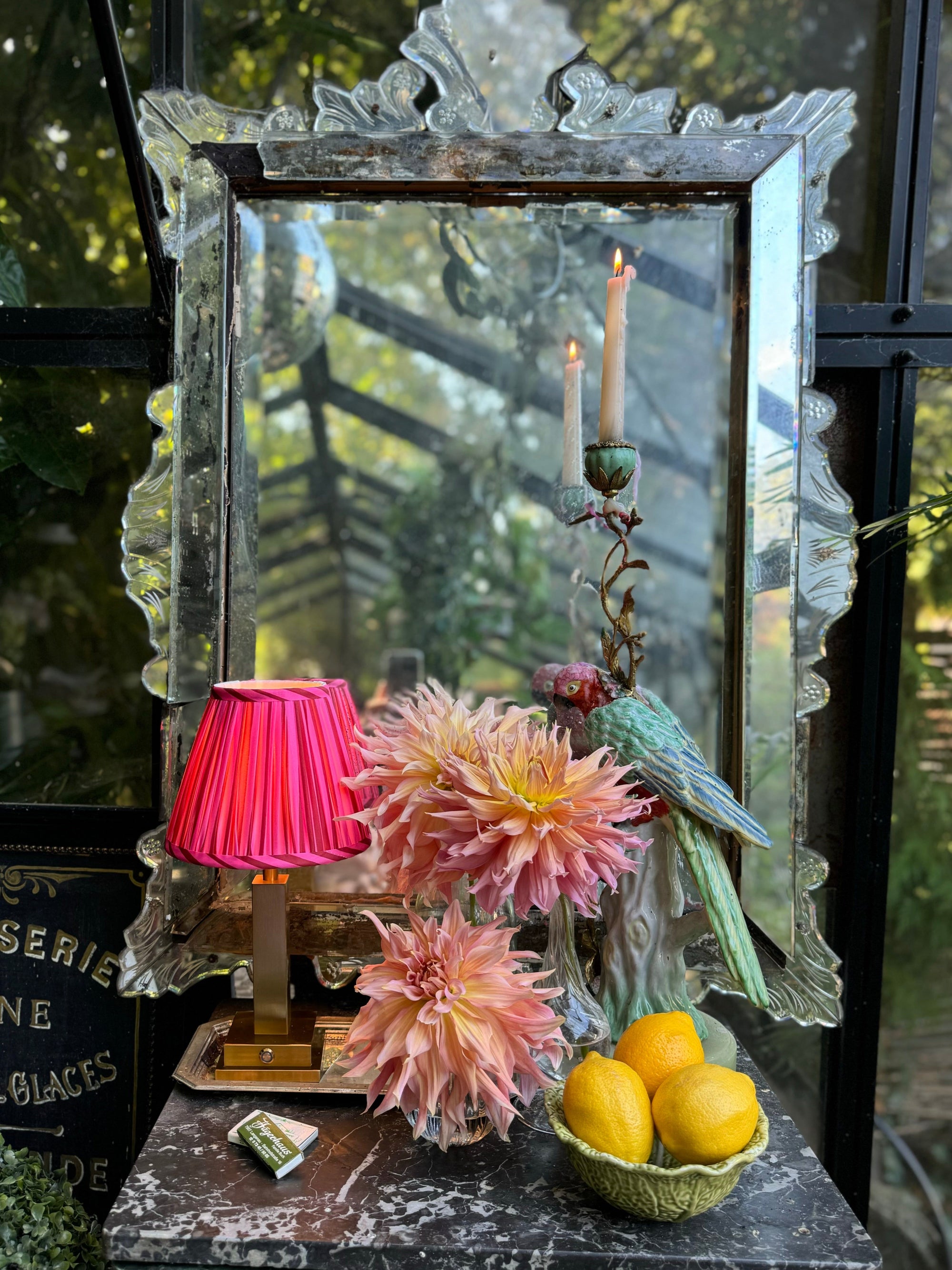 Philia Rechargable Table Lamp Pink/Red Stripes