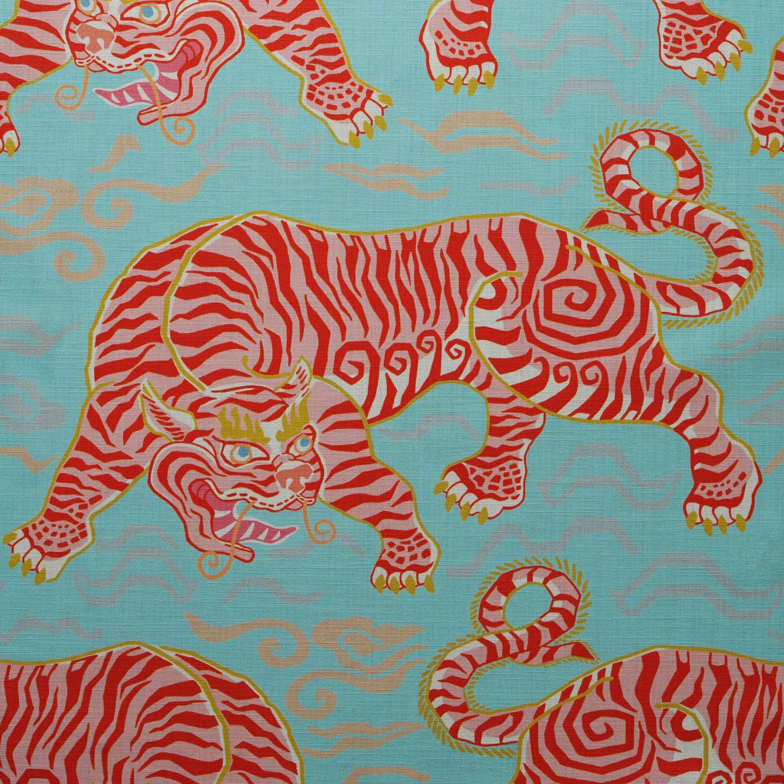 Tigers of Tibet Fabric