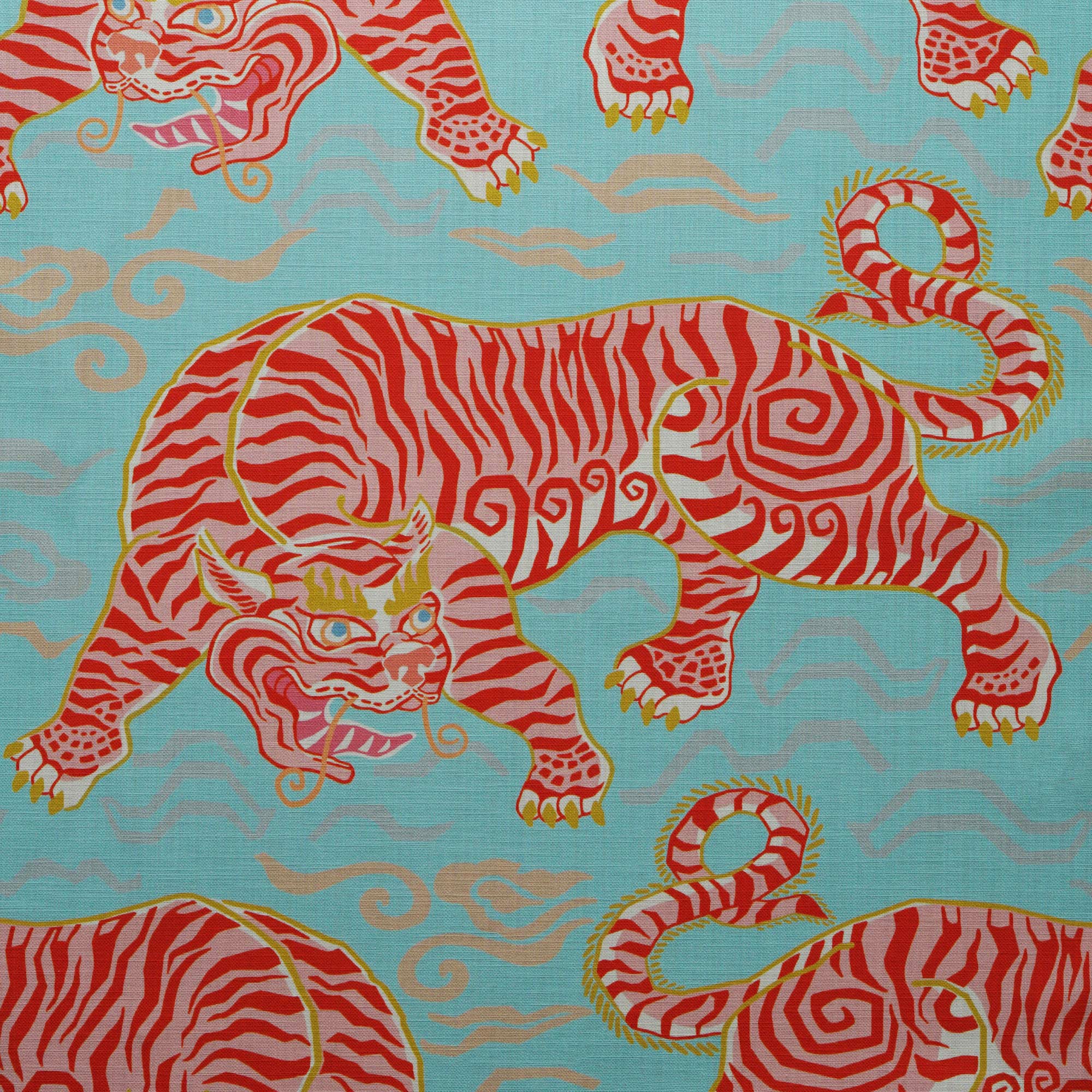Tigers of Tibet Fabric
