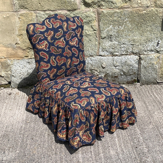 ADELAIDE – Antique Victorian Chair in Vintage Laura Ashley Fabric
