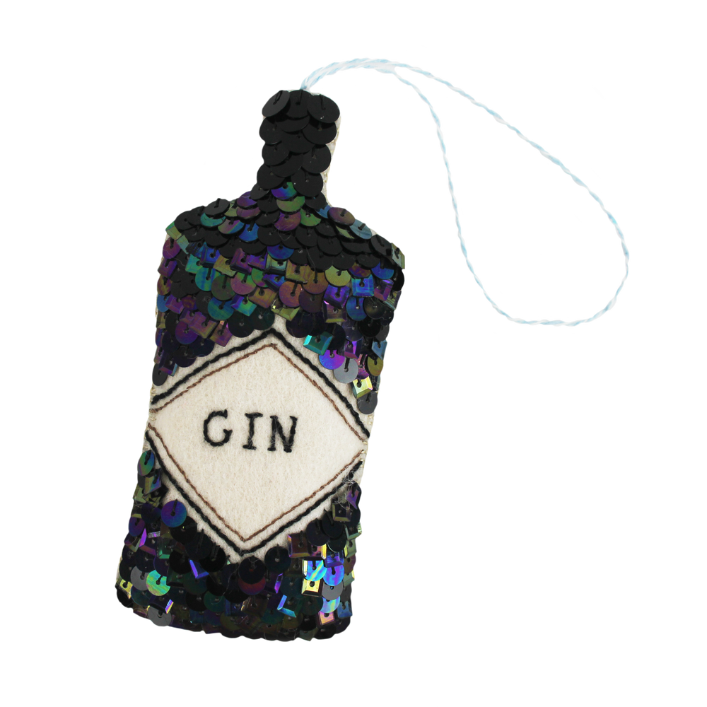 Dark Gin Sequin Hanging Ornament