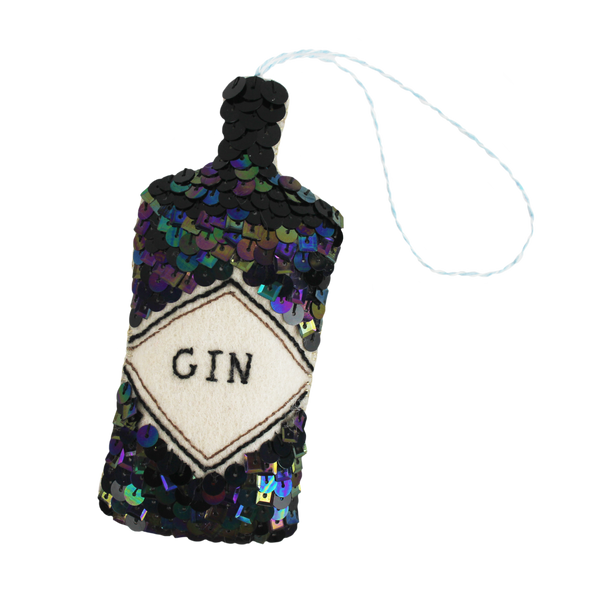 Dark Gin Sequin Hanging Ornament