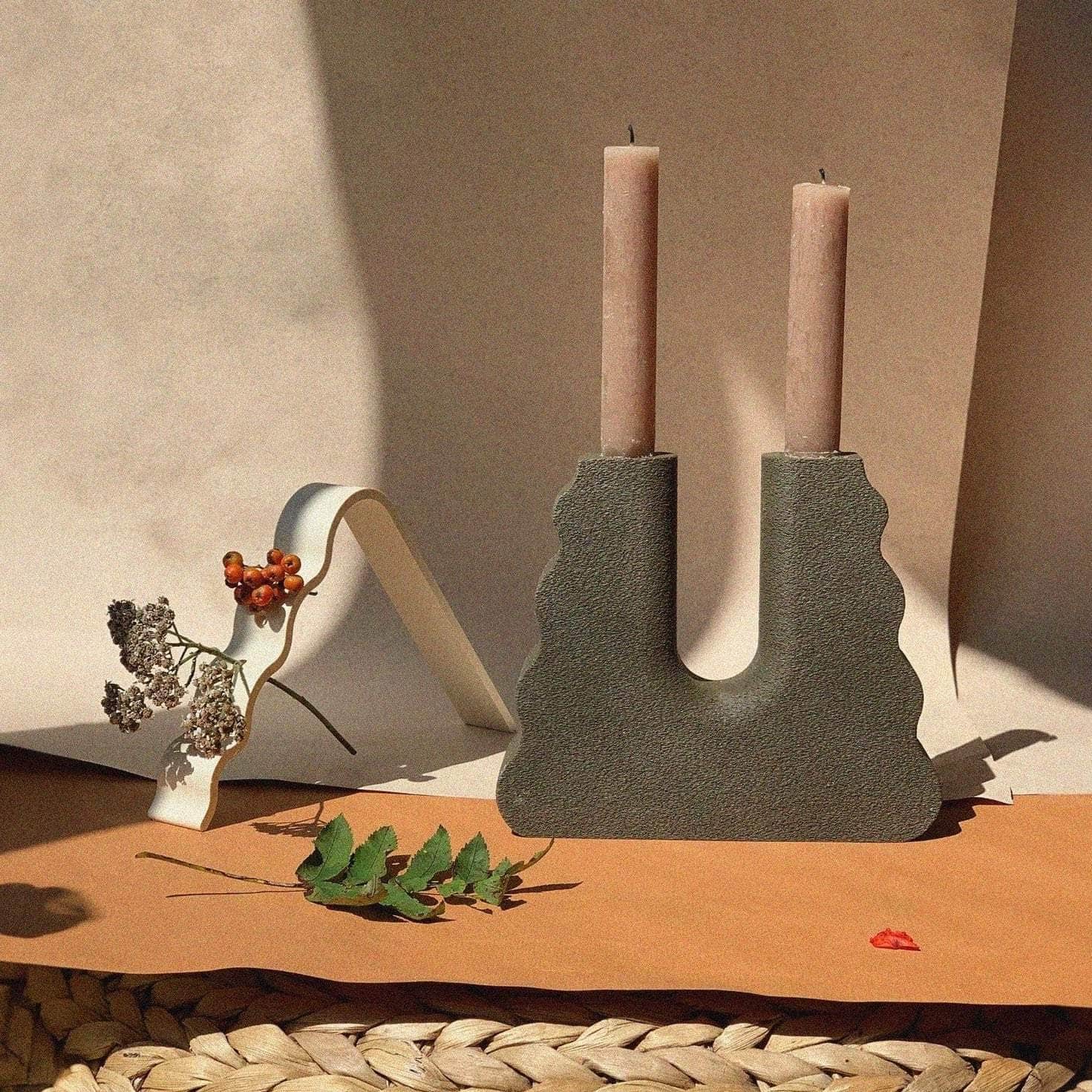 Candles Holder - Tobacco