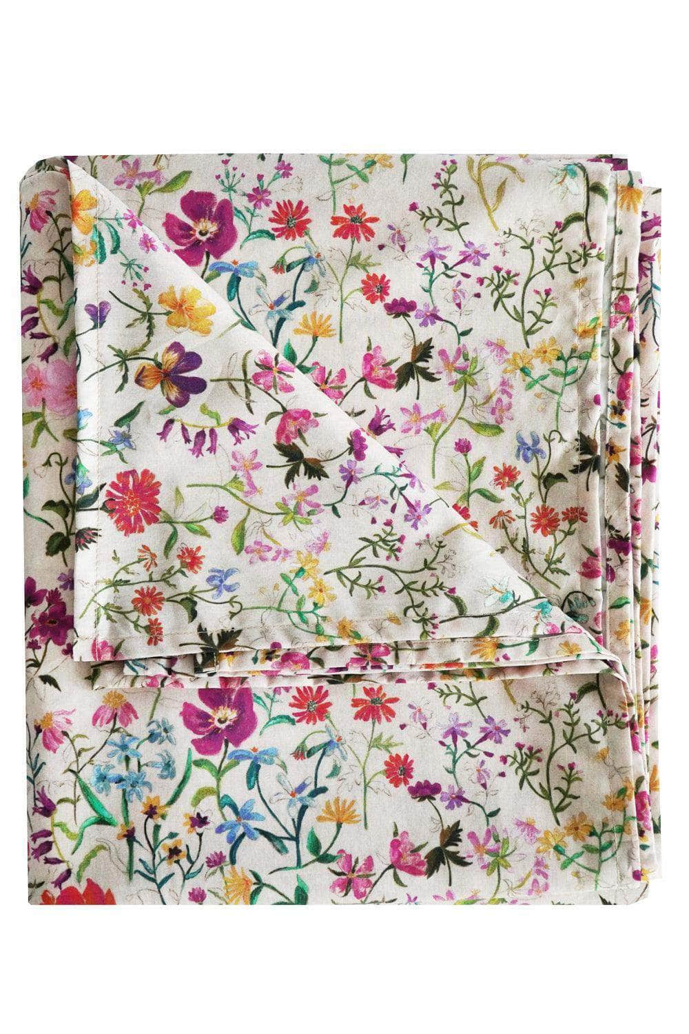 Flat Top Sheet Made With Liberty Fabric Linen Garden