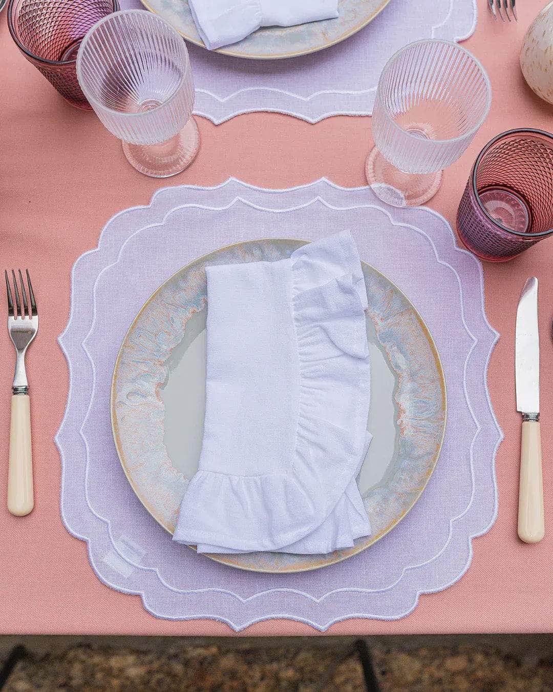Grata Placemat, White on White