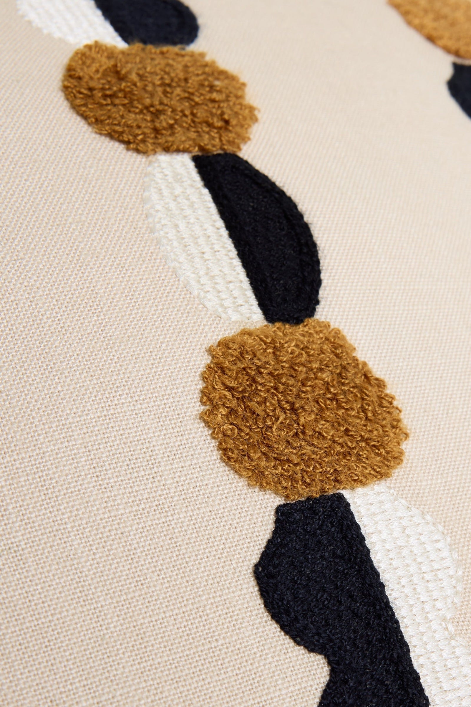 Marigold Cushion Cover - Black + Mustard