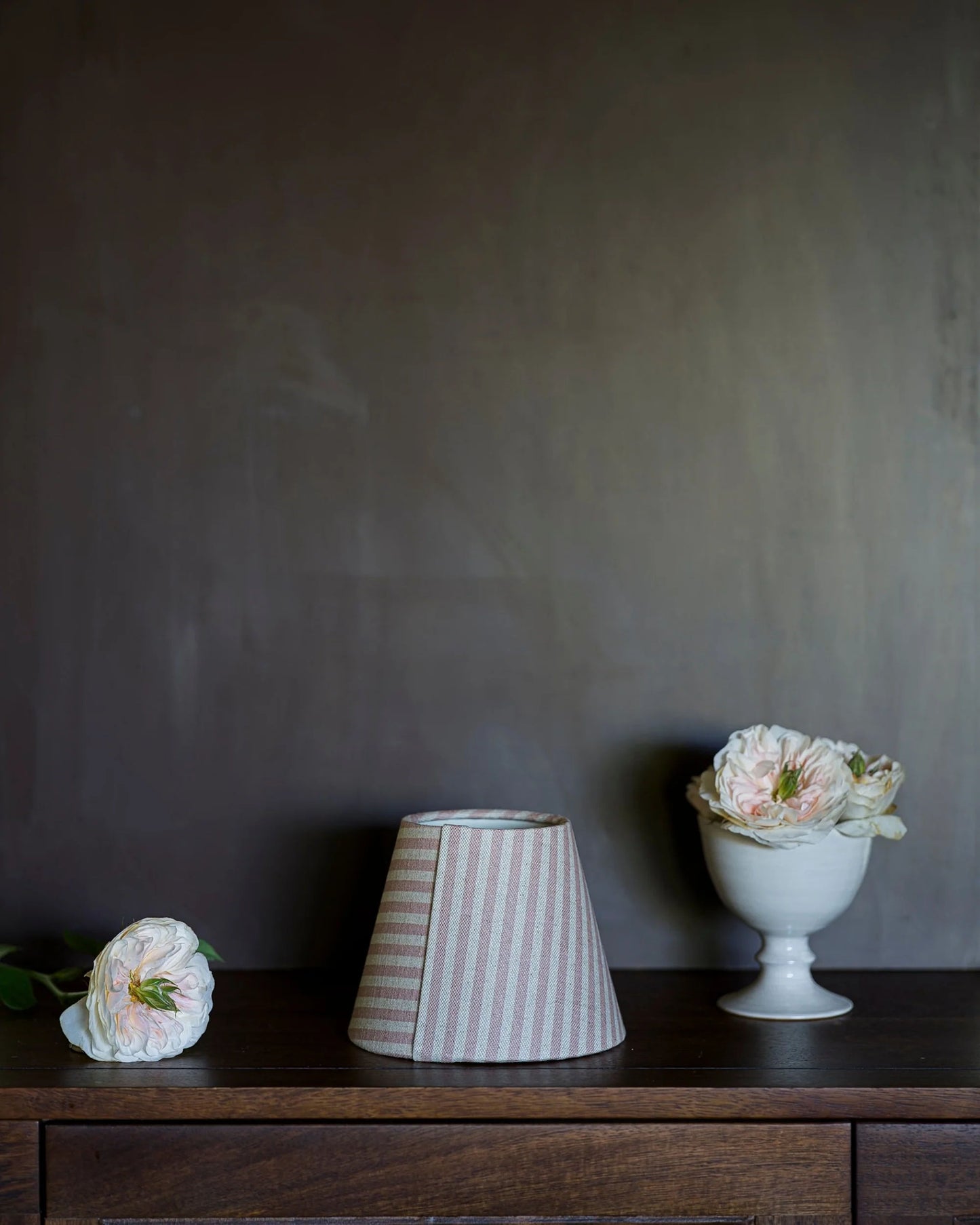 The Linen Card Lampshade In Old Rose