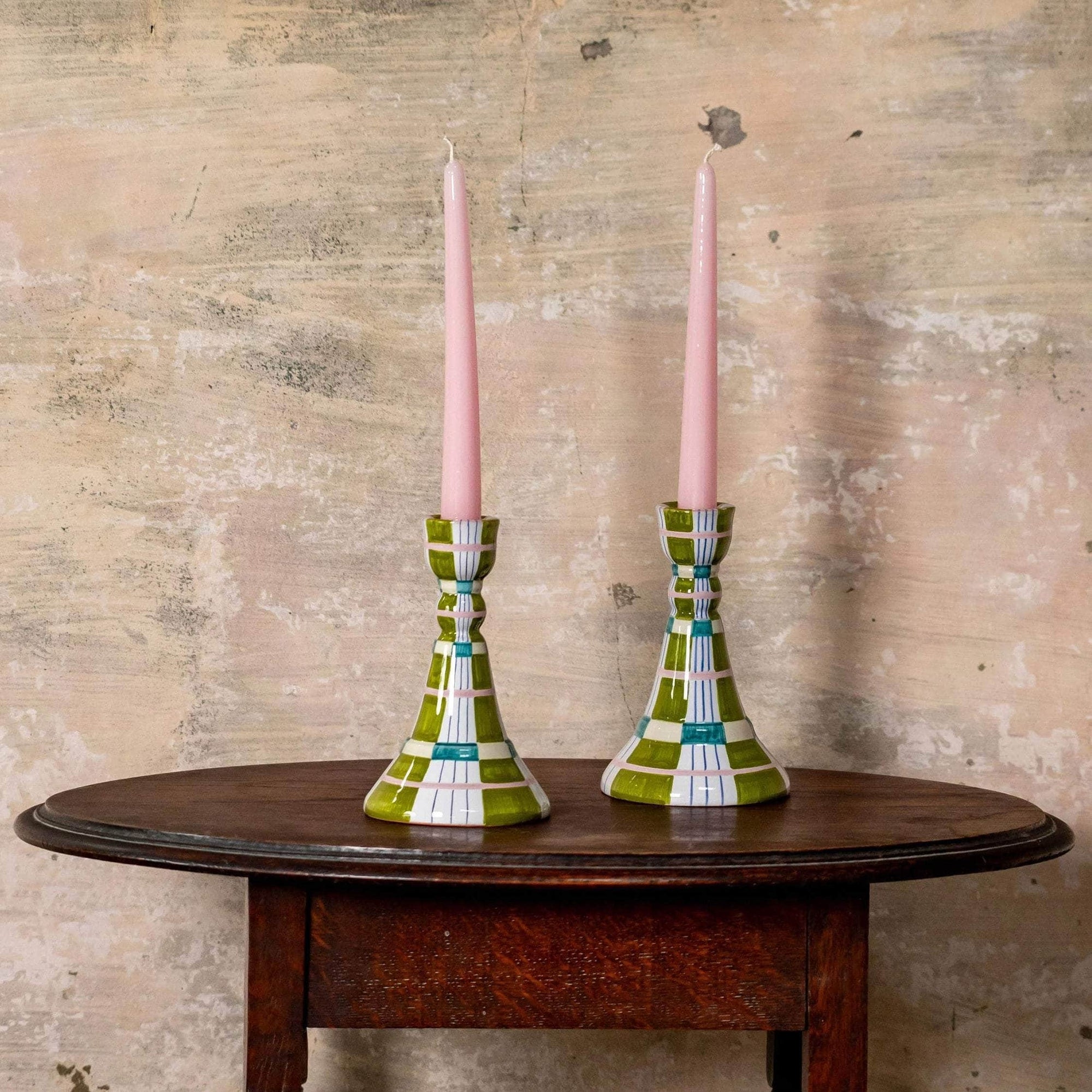 Kente Candlestick, Green