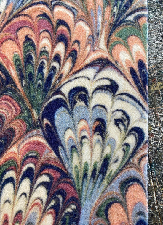 Marbled Fabric - 'Serpentine' Col: Summer - Wool Mix