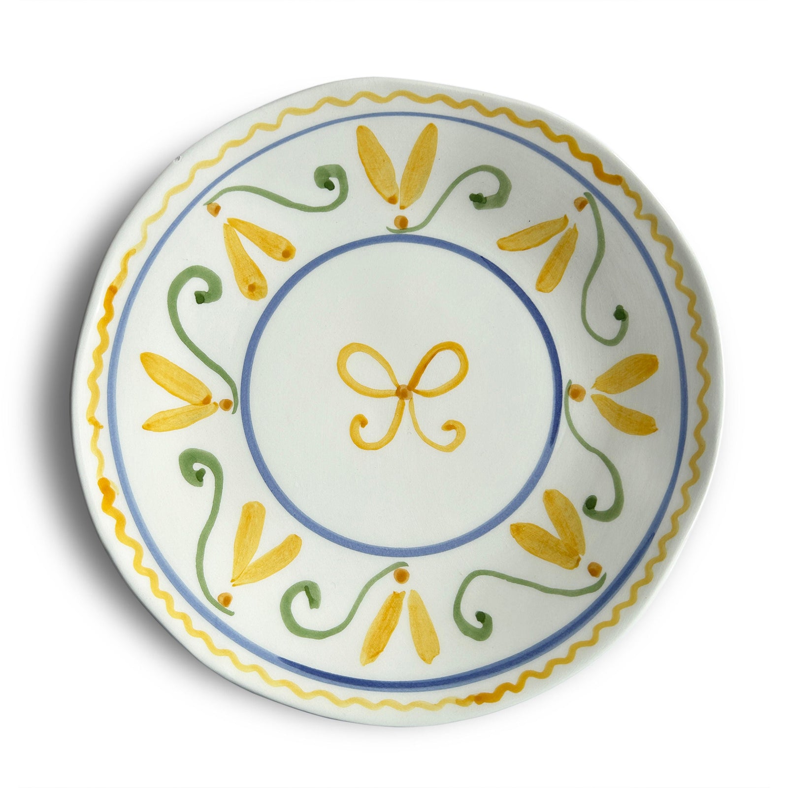 Yellow Ribbon Fleur Dessert Plate