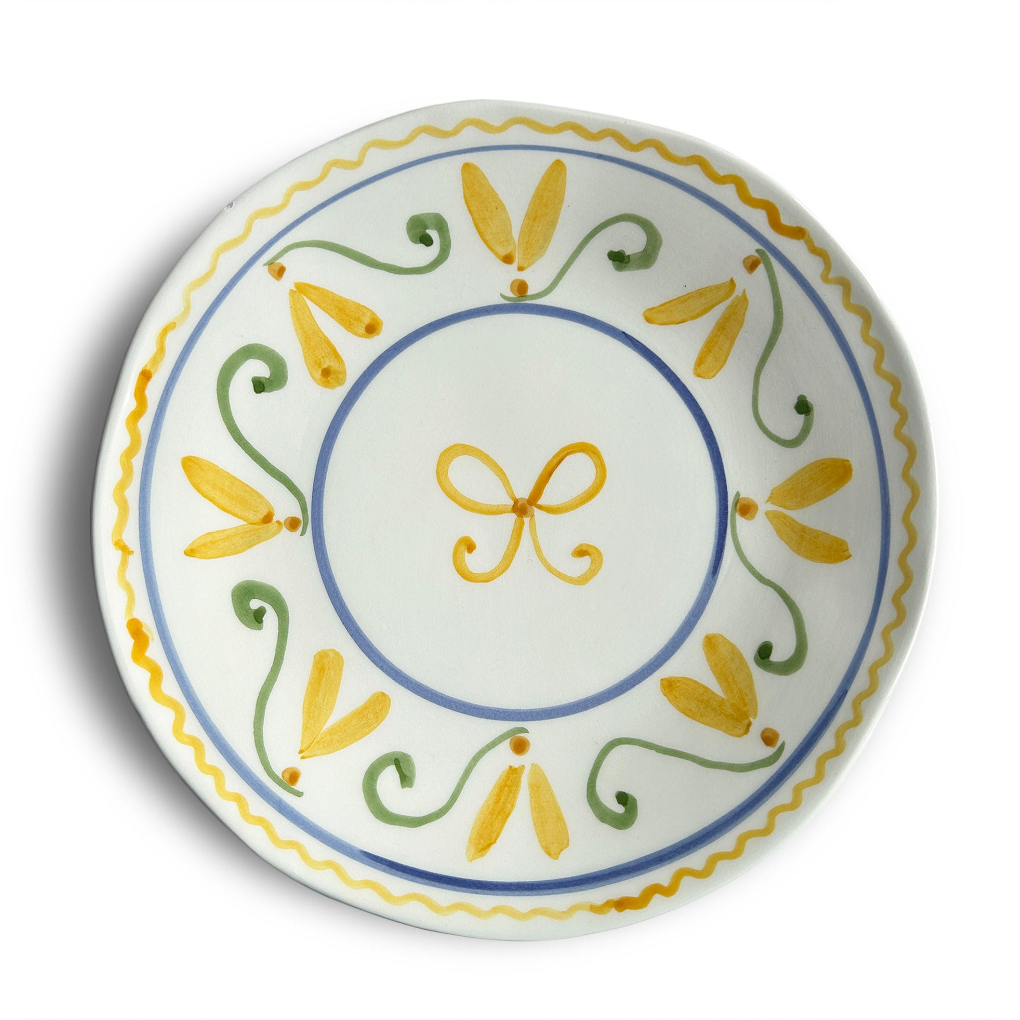 Yellow Ribbon Fleur Dessert Plate