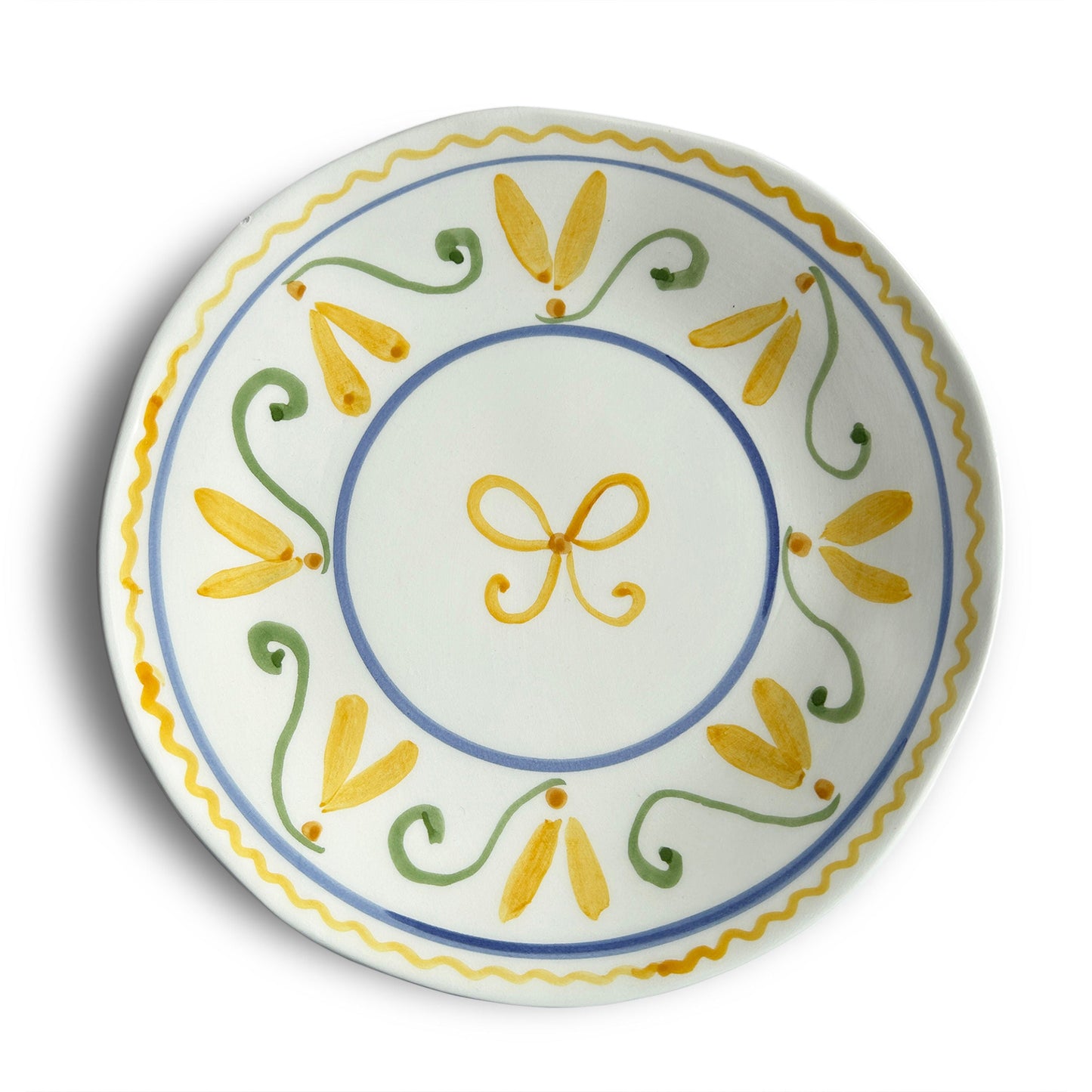 Yellow Ribbon Fleur Dessert Plate