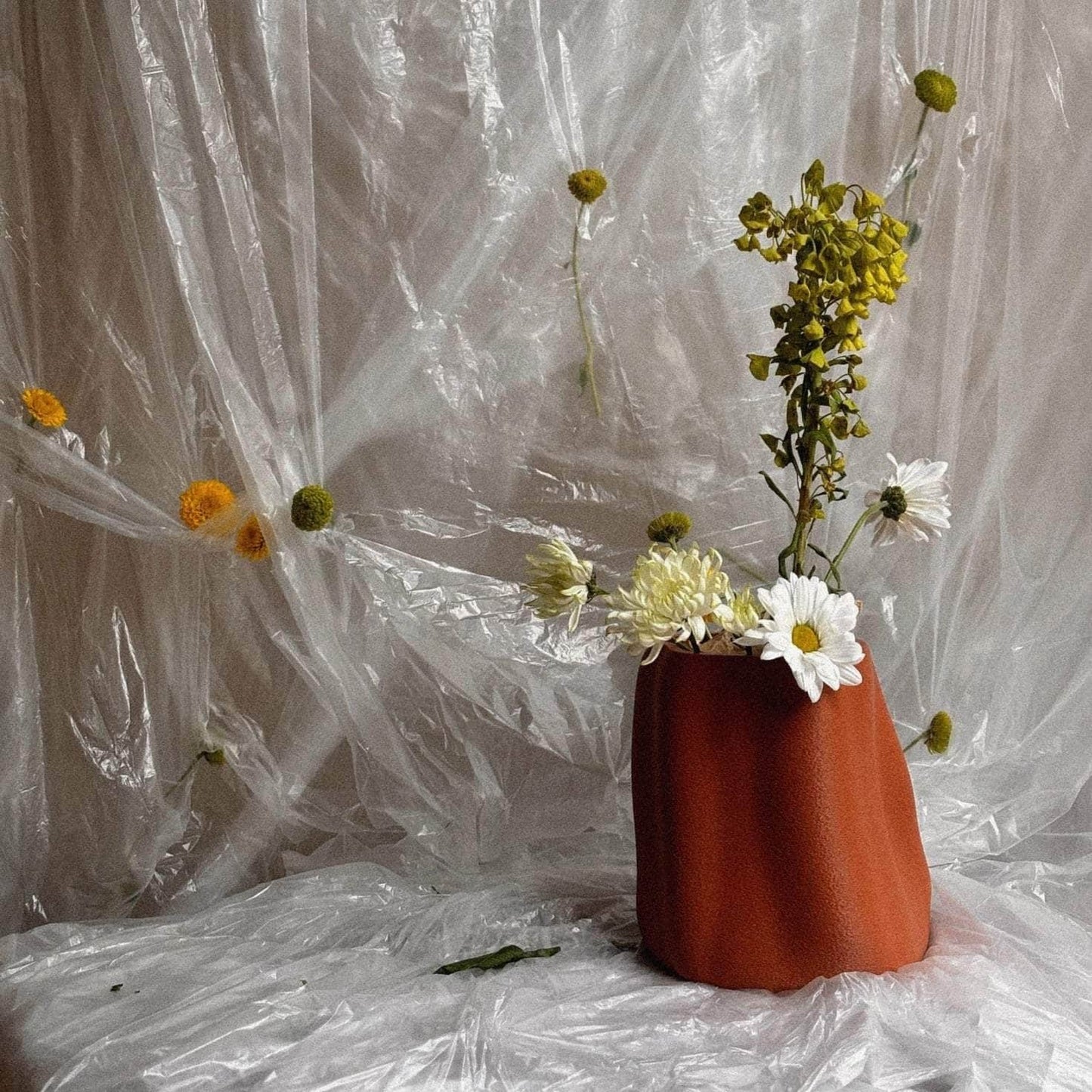 Amanitas Garden | Wide Vase | Burnt Ochre