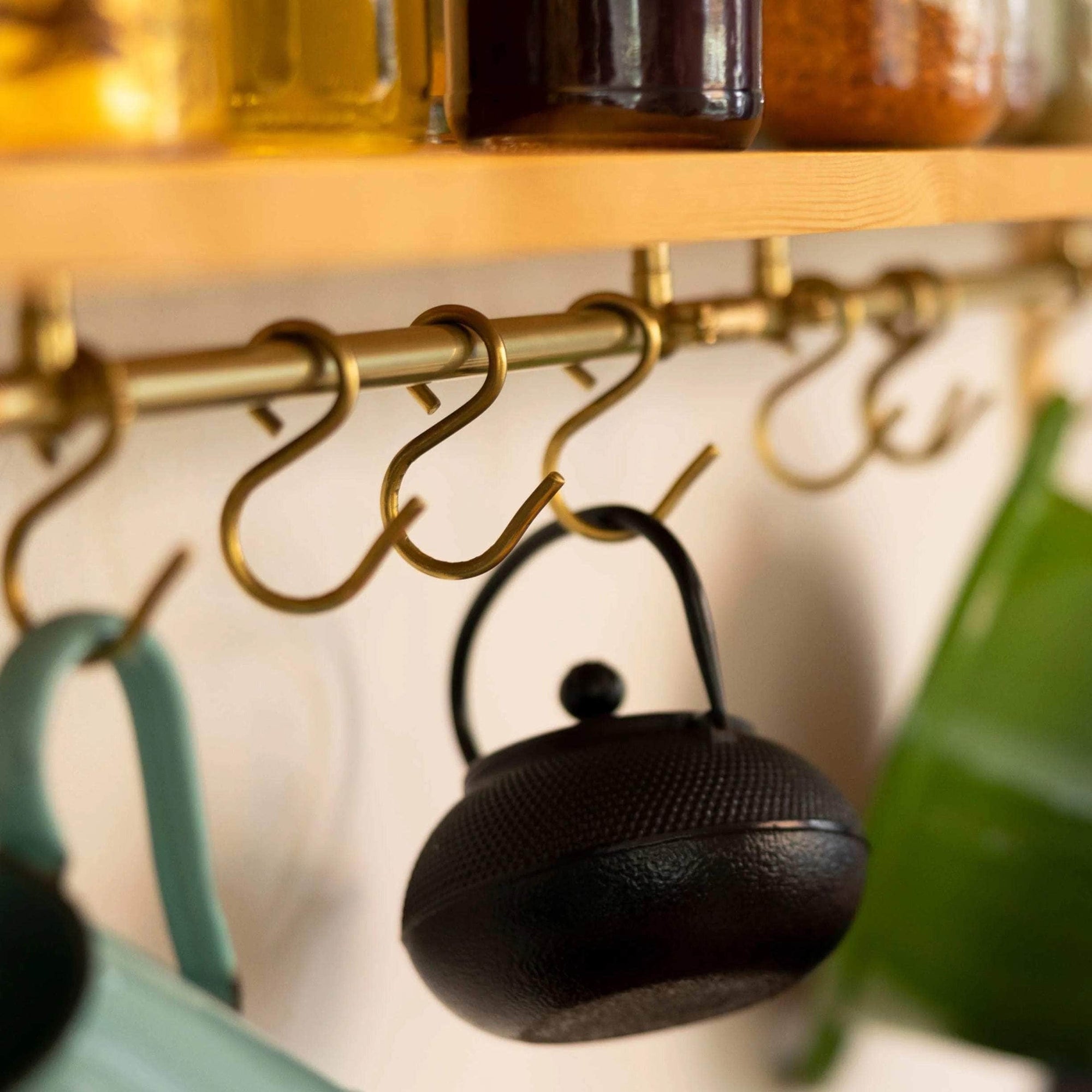 Brass Hanging Rail 80cm