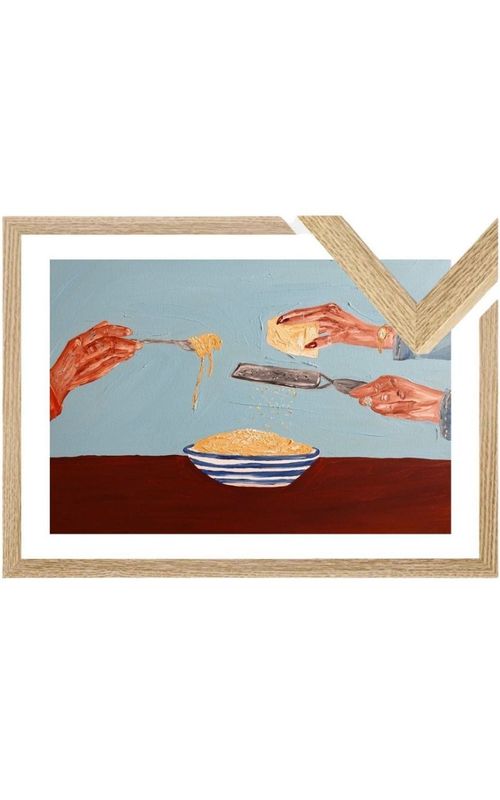 Sharing Pasta Fine Art Print