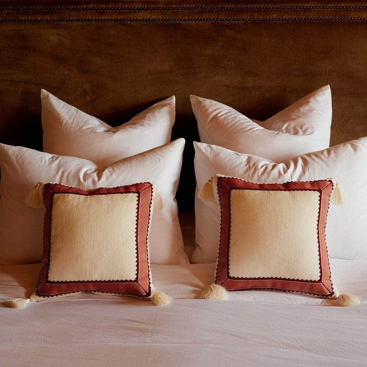 Pillow with Trimming and Tassels