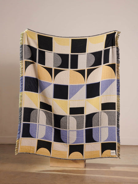 Grid Blanket Blue + Yellow