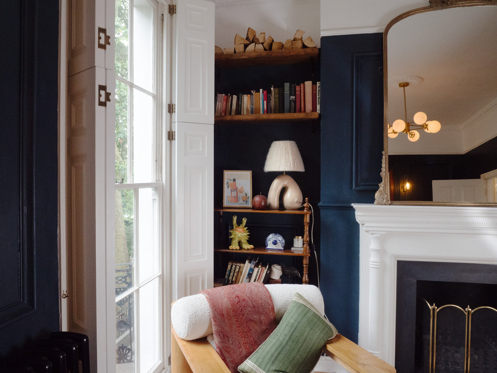 Big 'Opposée' Table Lamp - Satin Cream