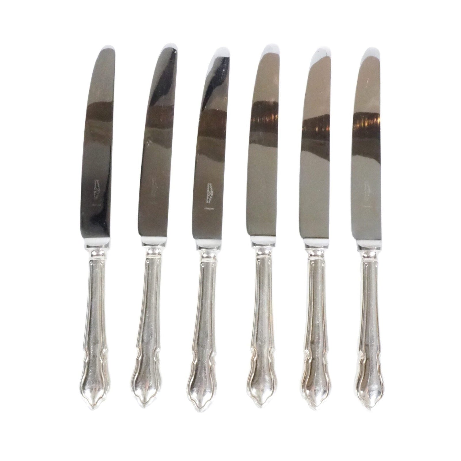 6 Vintage Silver Plate Knives