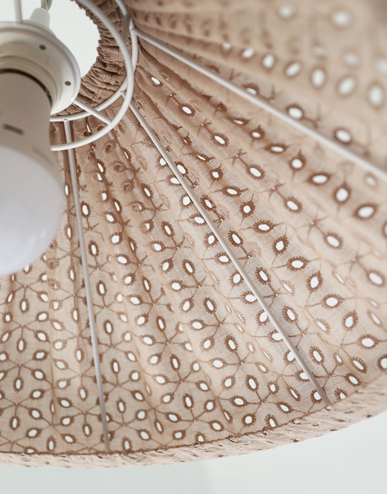 Conical Pendant Light Openwork Malala “Broderie Anglaise”