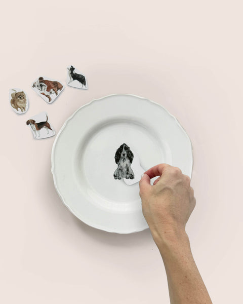 Watercolor Dogs Set DIY Plate Sticker Decoration