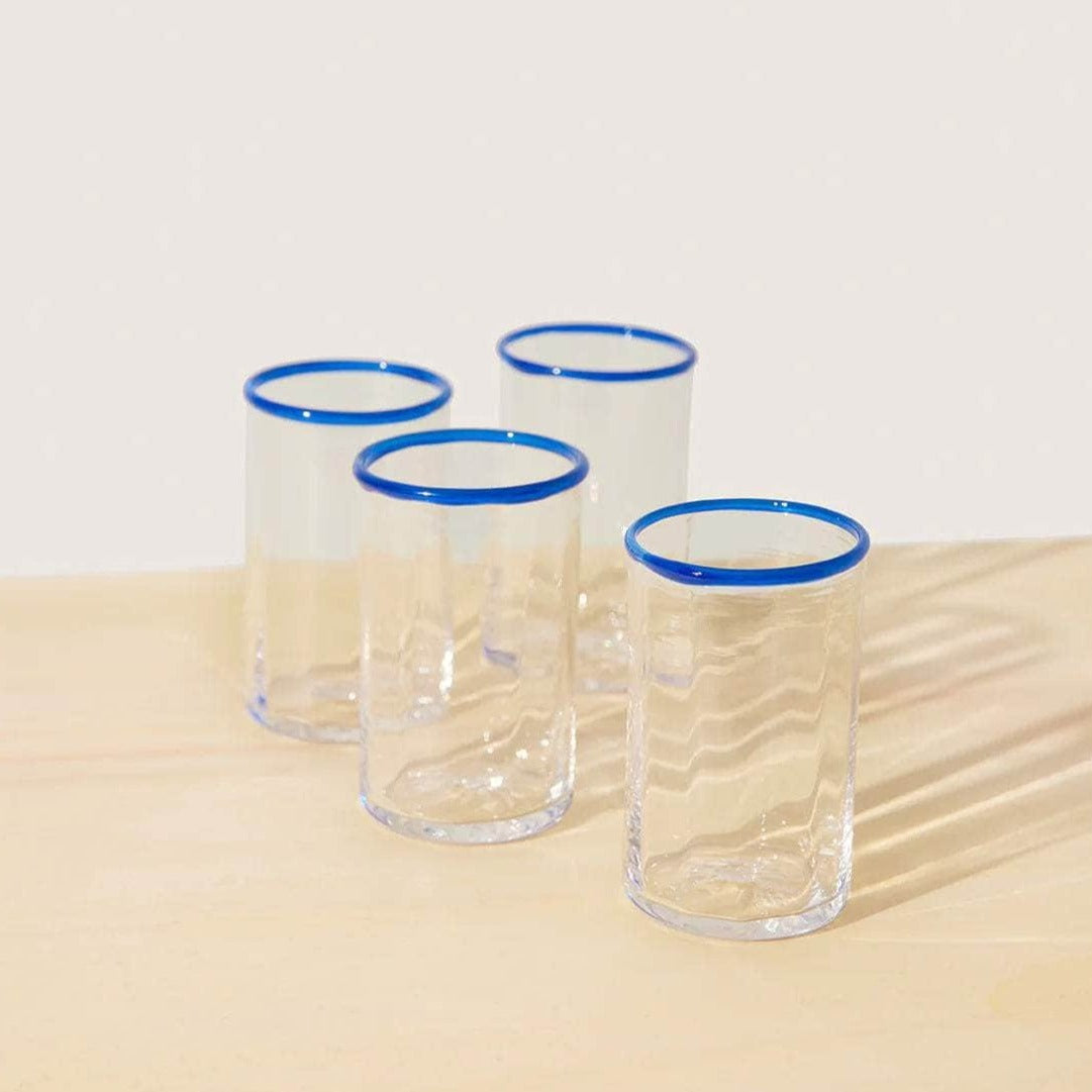 Peter Glass Blue Small - Set of Four