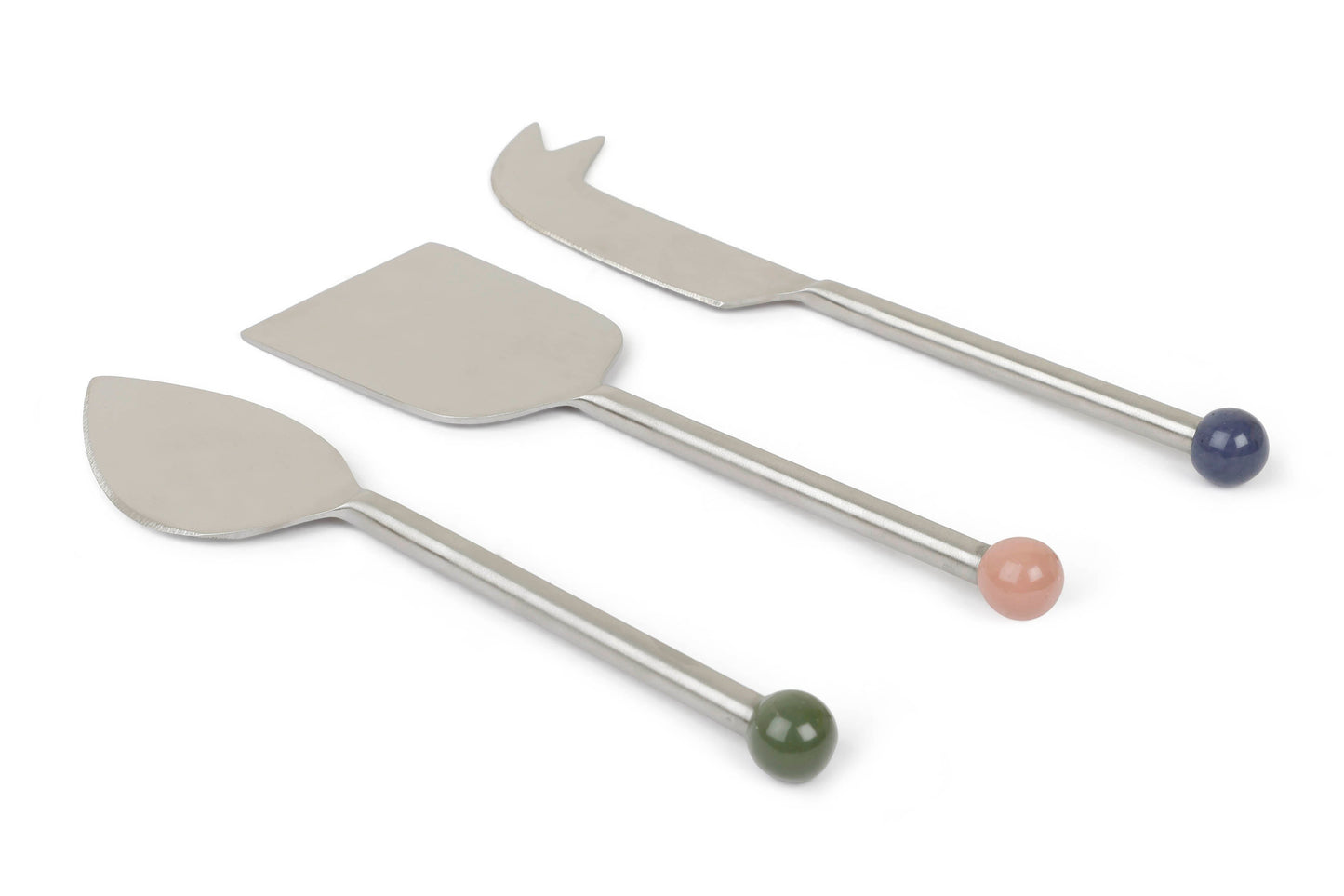 Stainless Steel Cheese Knife Set, (Set of 3)- 6.5 x 2 Inches