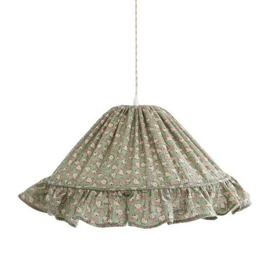 Conical Pendant Light With Ruffle Emilia “Petits Hérissons”