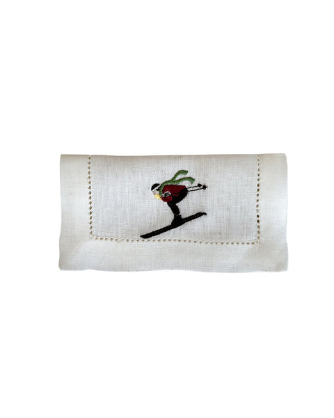 Baqueira Ski Linen Cocktail Napkin Set of 6