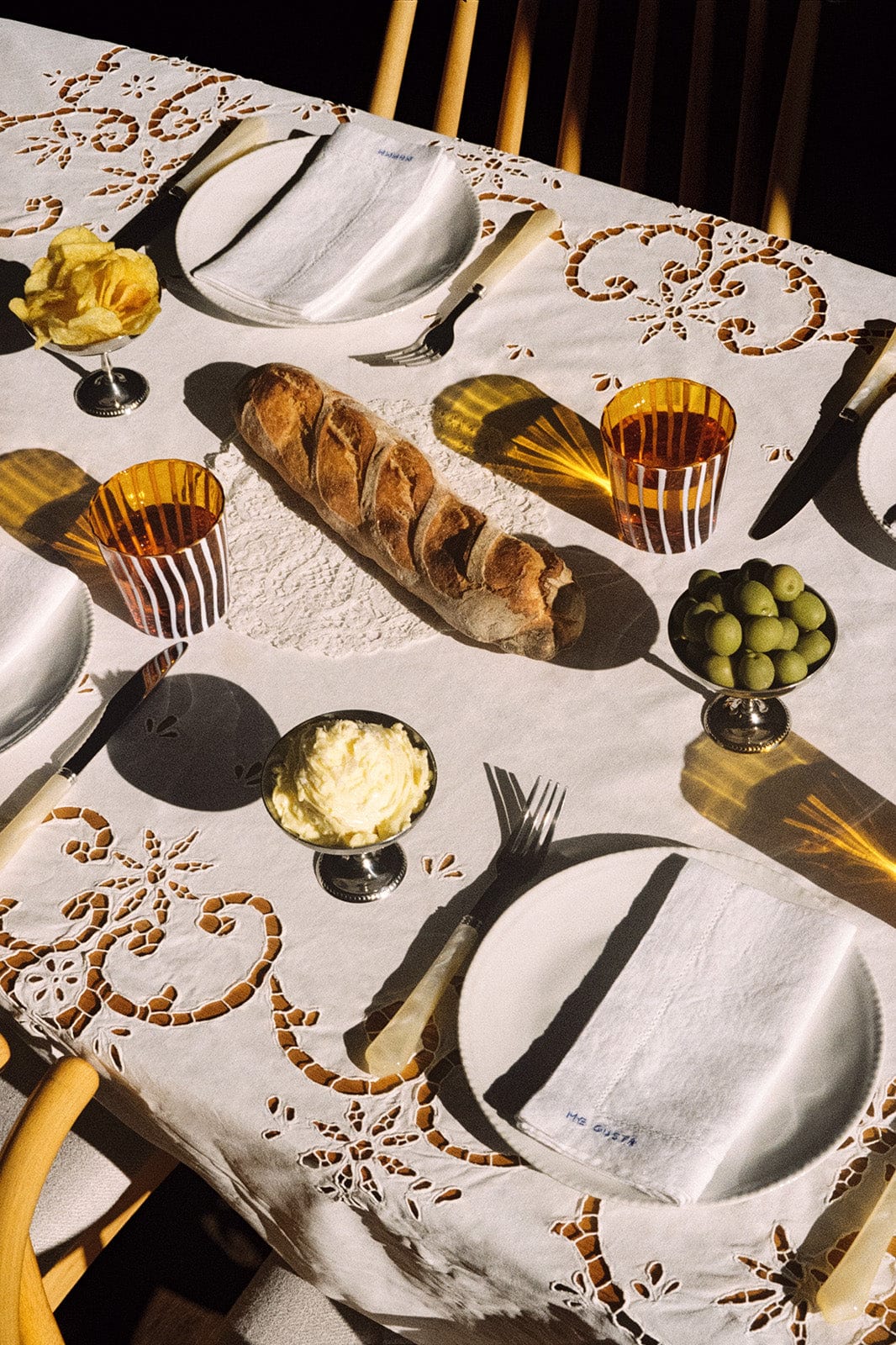 Gratitude Hemstitched Linen Napkins - Set of 4