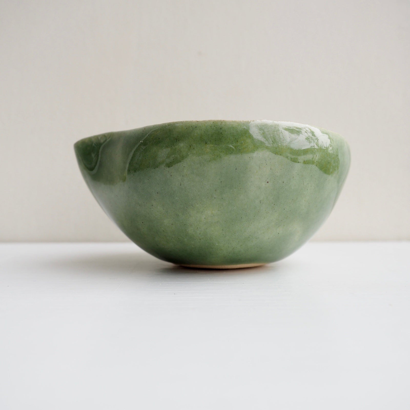 Handmade Green Ceramic Matcha Mixing Jug / Bowl