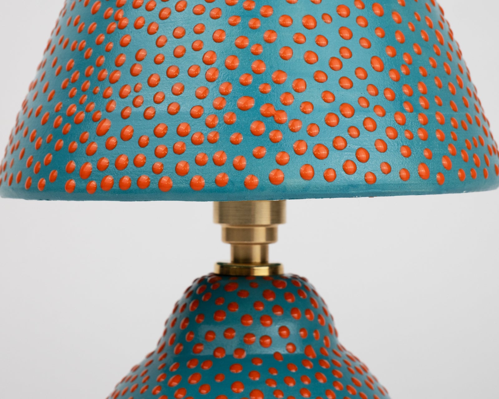 'Dots' Table Lamp - Turquoise & Orange