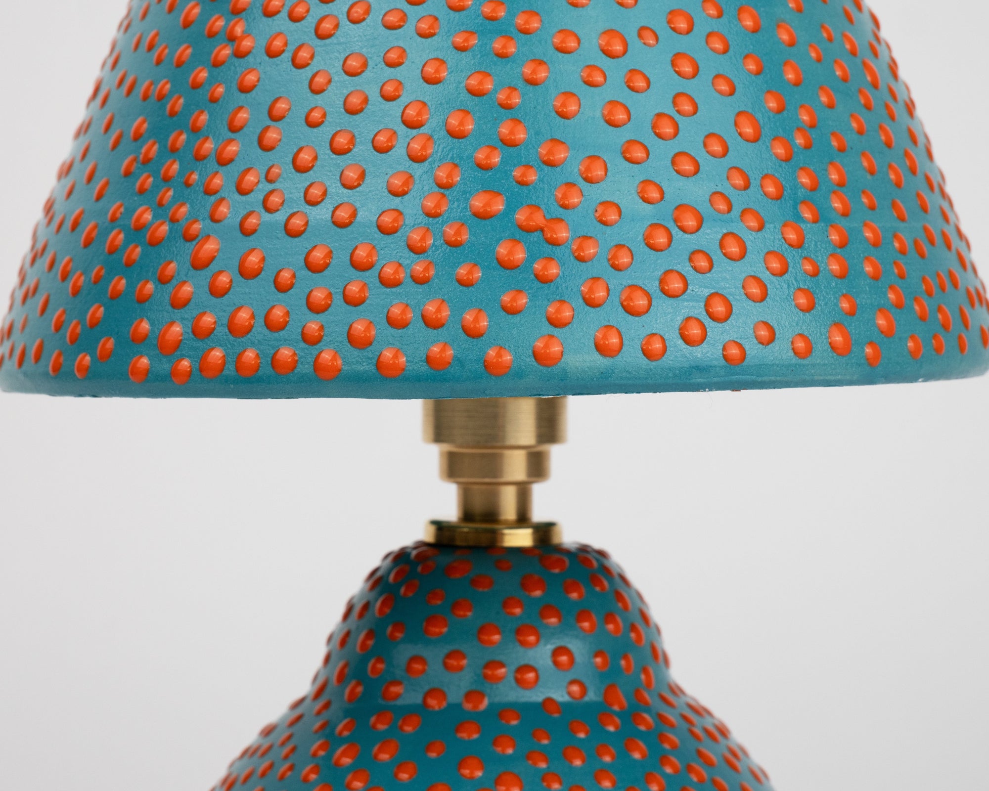 'Dots' Table Lamp - Turquoise & Orange