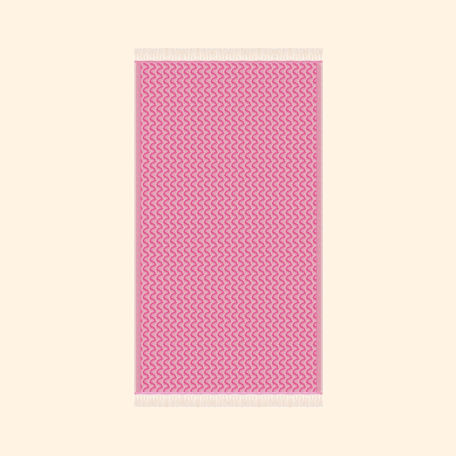Silent Ripple Pure Cotton Bath & Beach Towel In Dark Pink